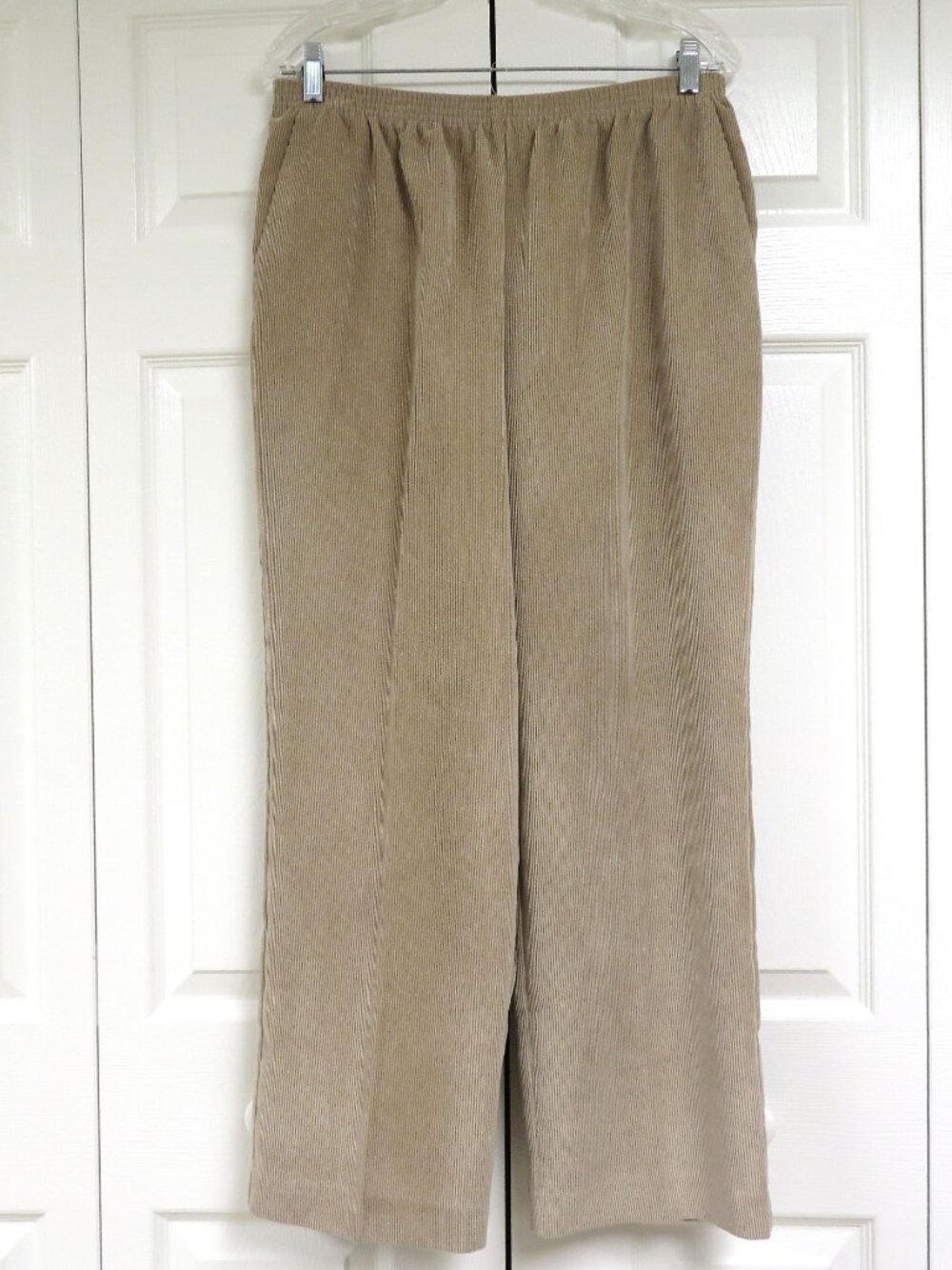 Alfred Dunner Corduroy Pants Size 16 Tan Solid 28" Inseam
